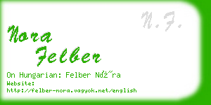 nora felber business card